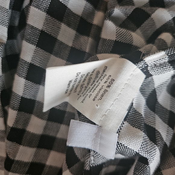 sleeper linenblend gingham atlanta midi dress, medium - Picture 10 of 11